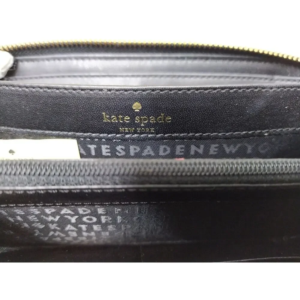 Kate Spade New York Black Dawn Place Embellished Neda Nylon Wallet